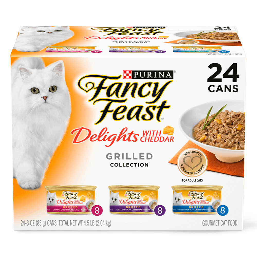 Variety Pack Cheddar Delights Grilled Wet Cat Food
