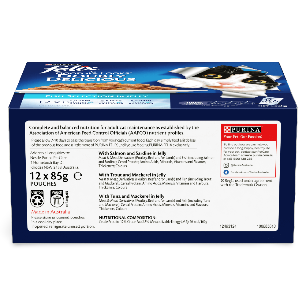 As Good As It Looks Doubly Delicious Fish Selection In Jelly Wet Cat Food Pouches