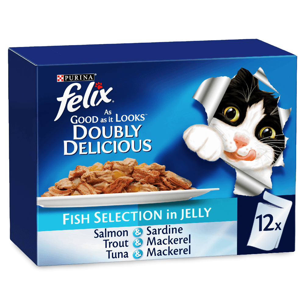 As Good As It Looks Doubly Delicious Fish Selection In Jelly Wet Cat Food Pouches
