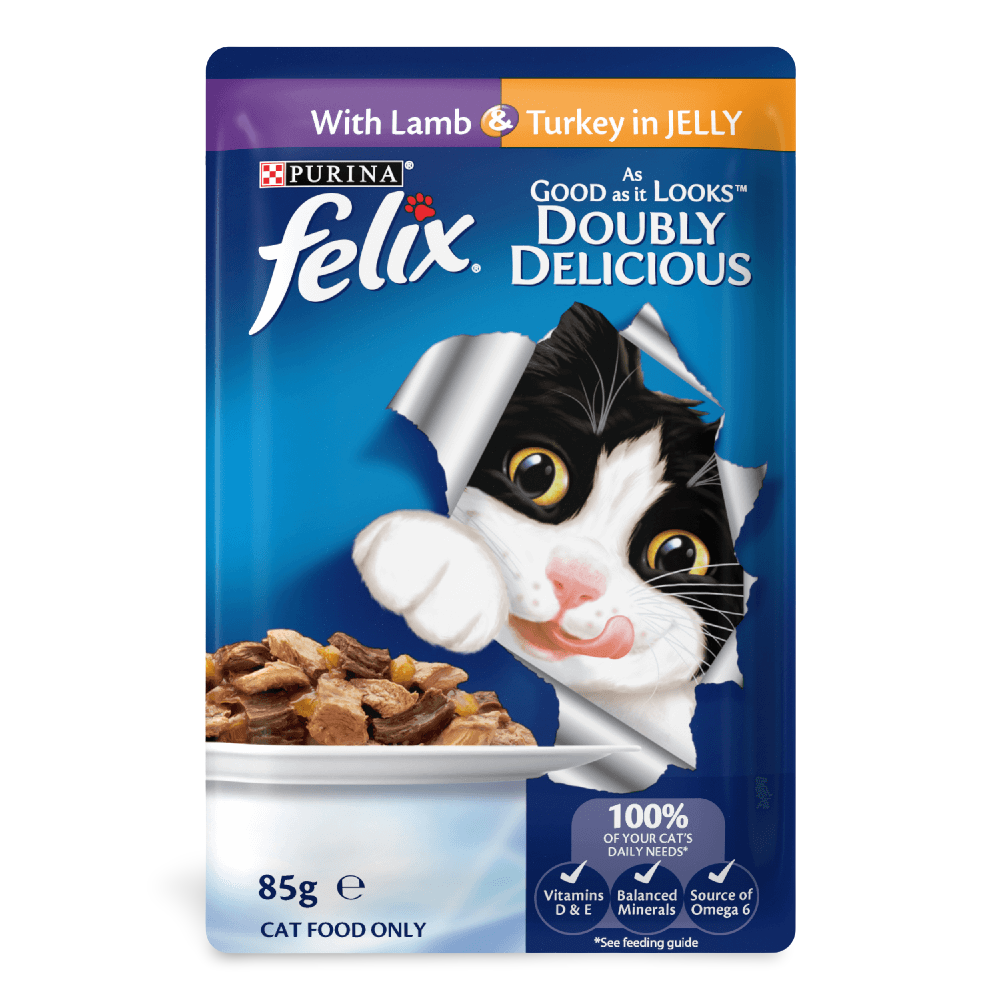 Wet Cat Food Adult Doubly Delicious Meat Selection Pouches
