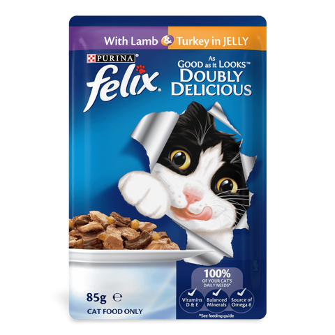 Wet Cat Food Adult Doubly Delicious Meat Selection Pouches
