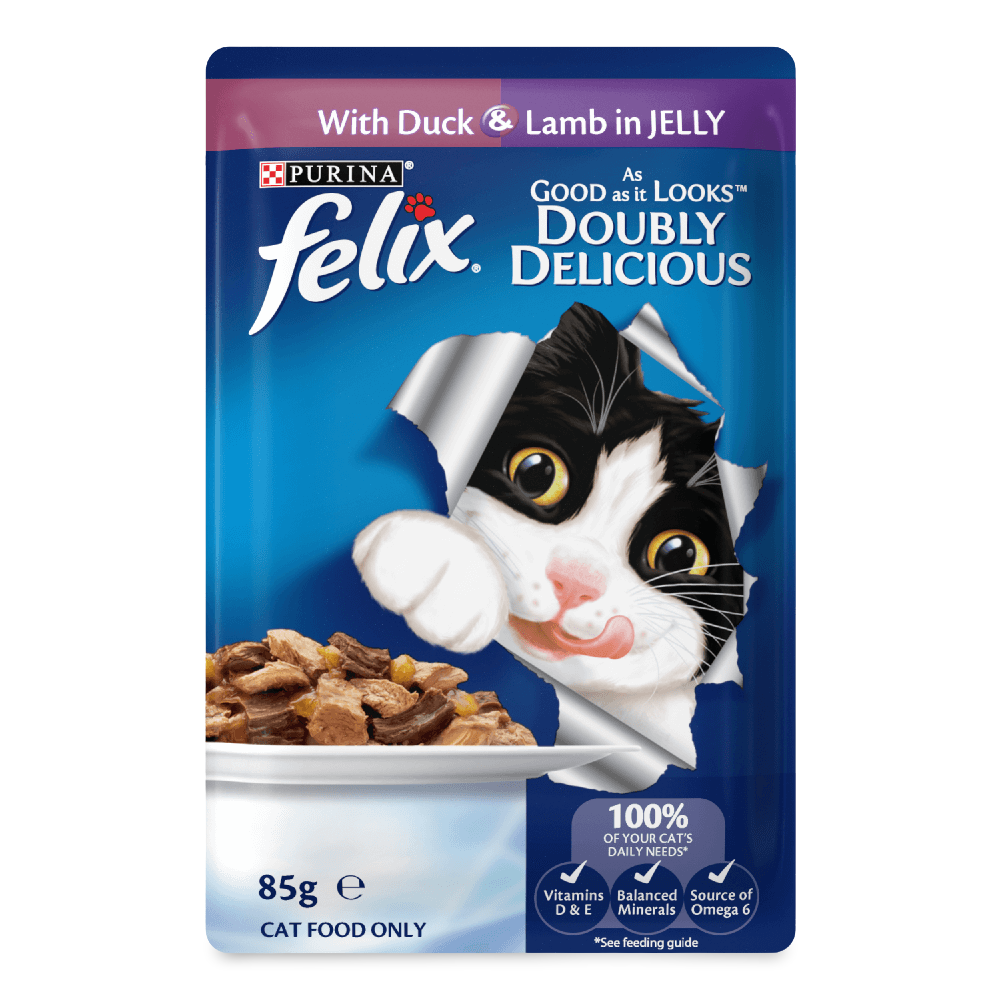 Wet Cat Food Adult Doubly Delicious Meat Selection Pouches