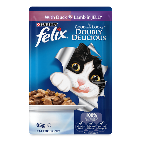 Wet Cat Food Adult Doubly Delicious Meat Selection Pouches