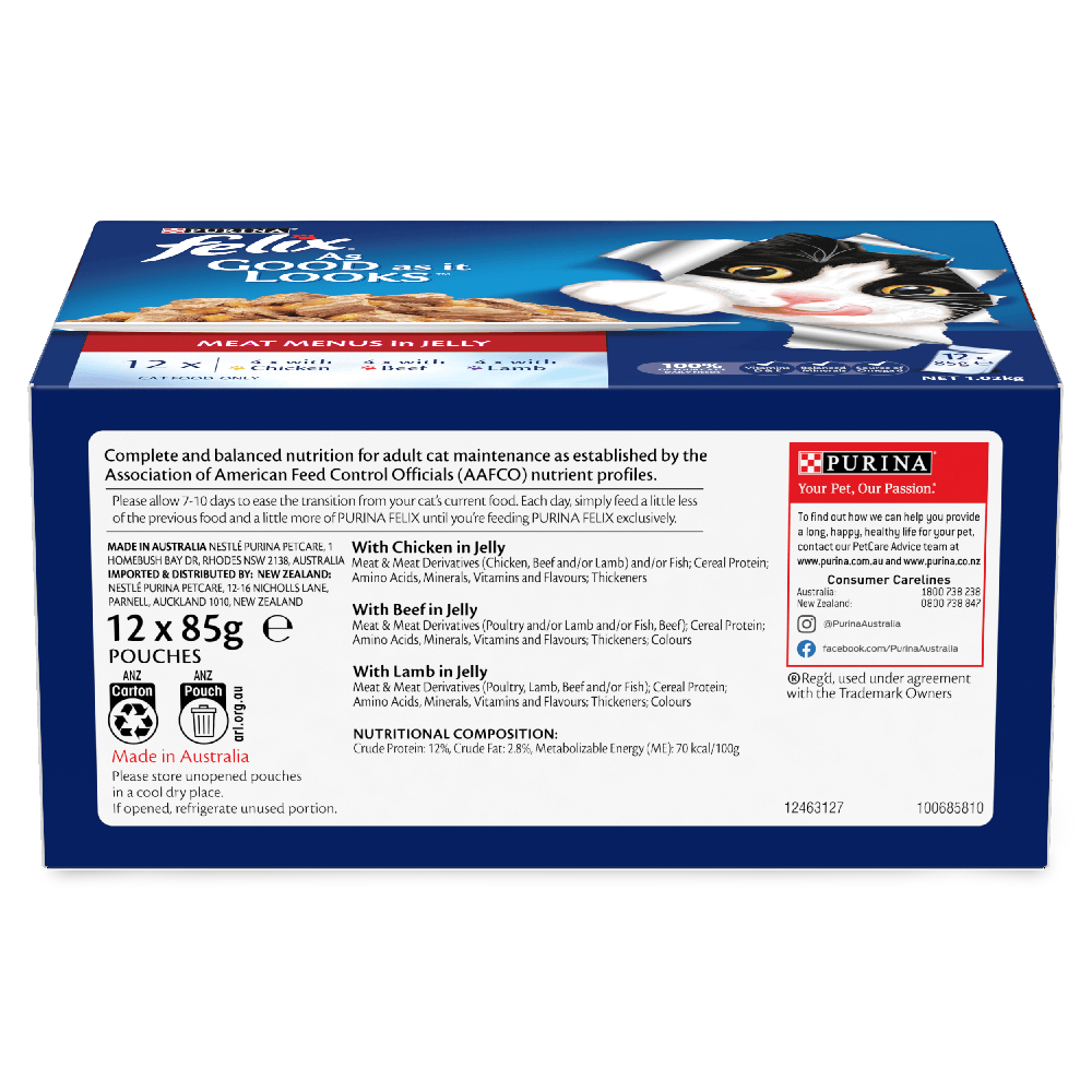 Wet Cat Food Adult Meat Menus Pouches