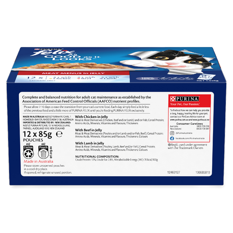 Wet Cat Food Adult Meat Menus Pouches