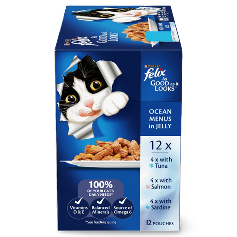 Wet Cat Food Adult Ocean Menu Pouches