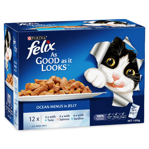 Wet Cat Food Adult Ocean Menu Pouches