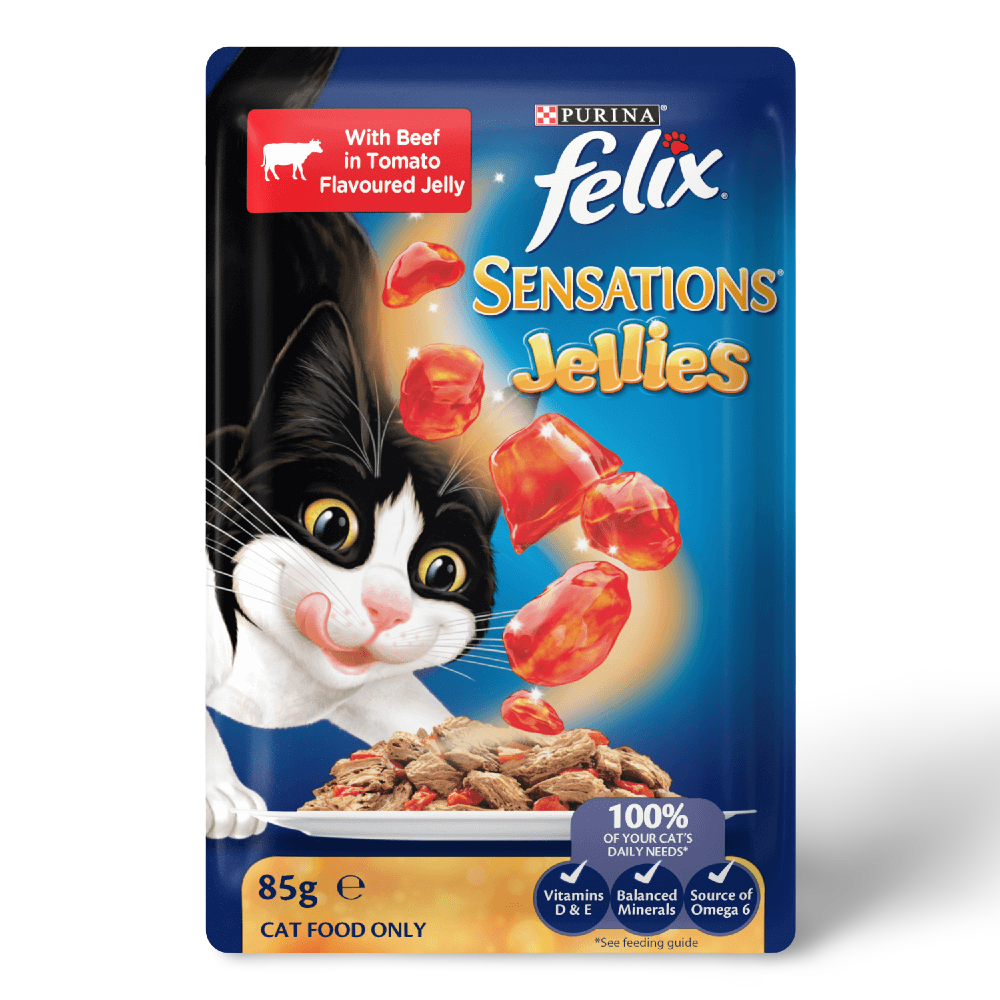 Wet Cat Food Adult Sensations Jellies Favourites Menu Pouches