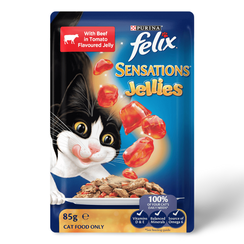 Wet Cat Food Adult Sensations Jellies Favourites Menu Pouches