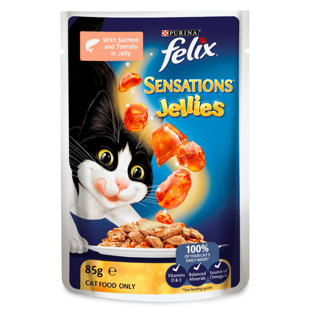 Wet Cat Food Adult Sensations Jellies Fishy Selection Pouches