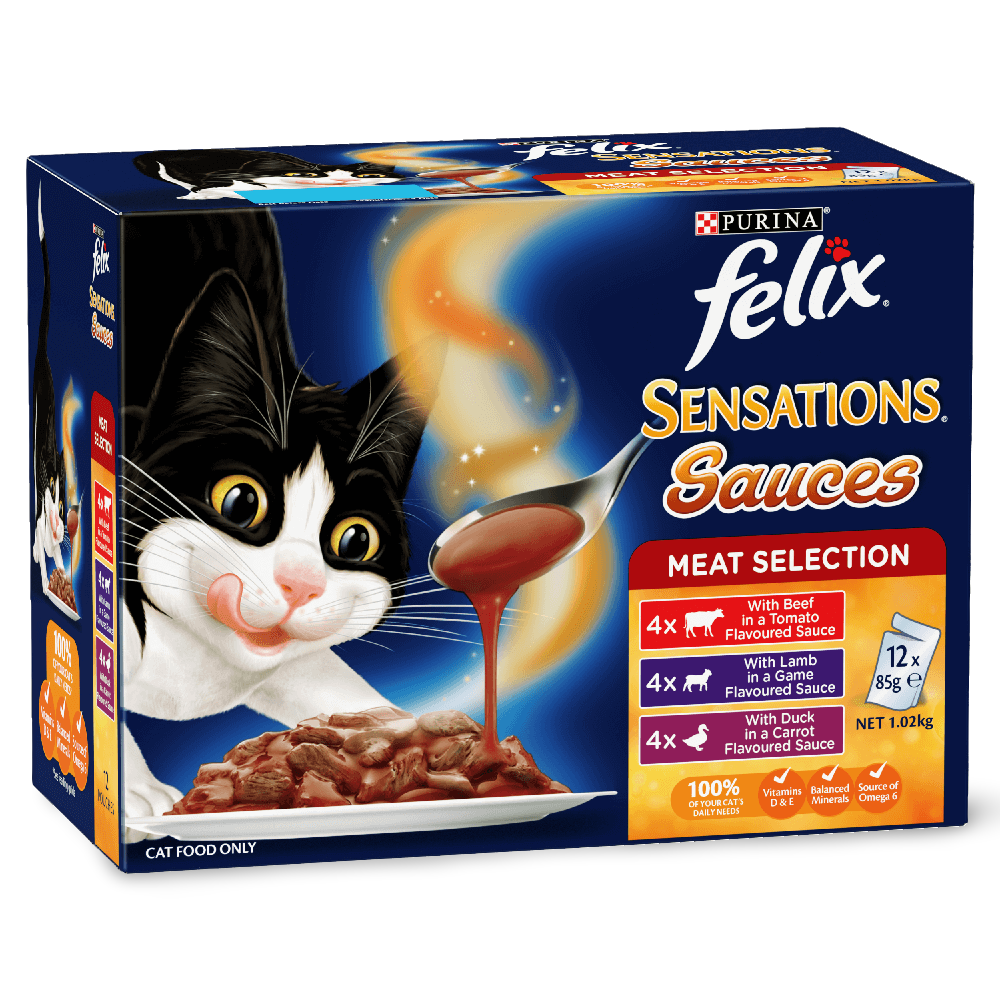 Wet Cat Food Adult Sensations Sauces Meat Selection Pouches