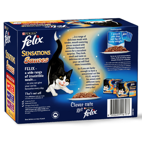 Wet Cat Food Adult Sensations Sauces Meat Selection Pouches