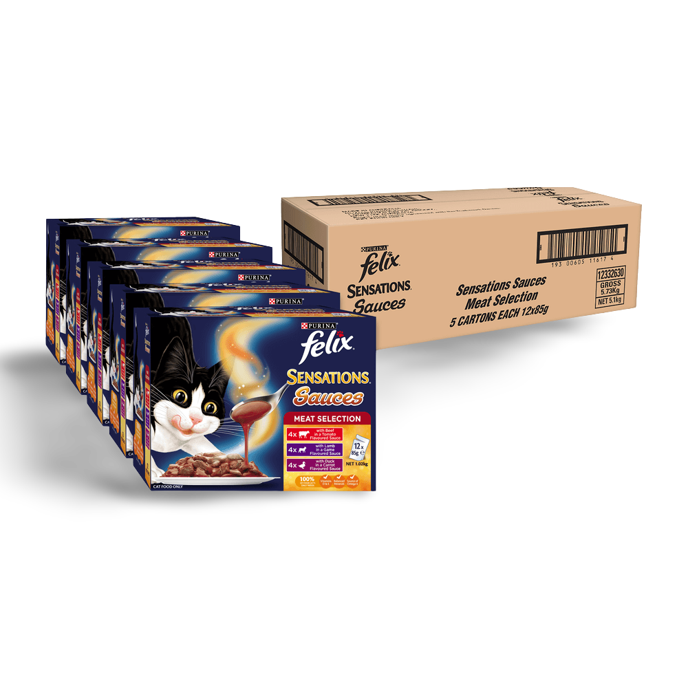 Wet Cat Food Adult Sensations Sauces Meat Selection Pouches