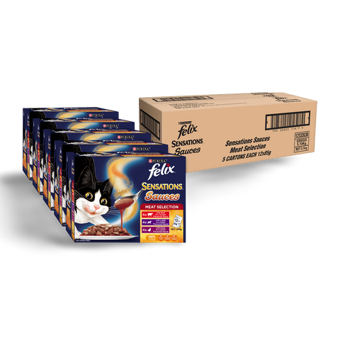 Wet Cat Food Adult Sensations Sauces Meat Selection Pouches