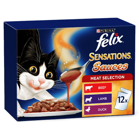 Wet Cat Food Adult Sensations Sauces Meat Selection Pouches