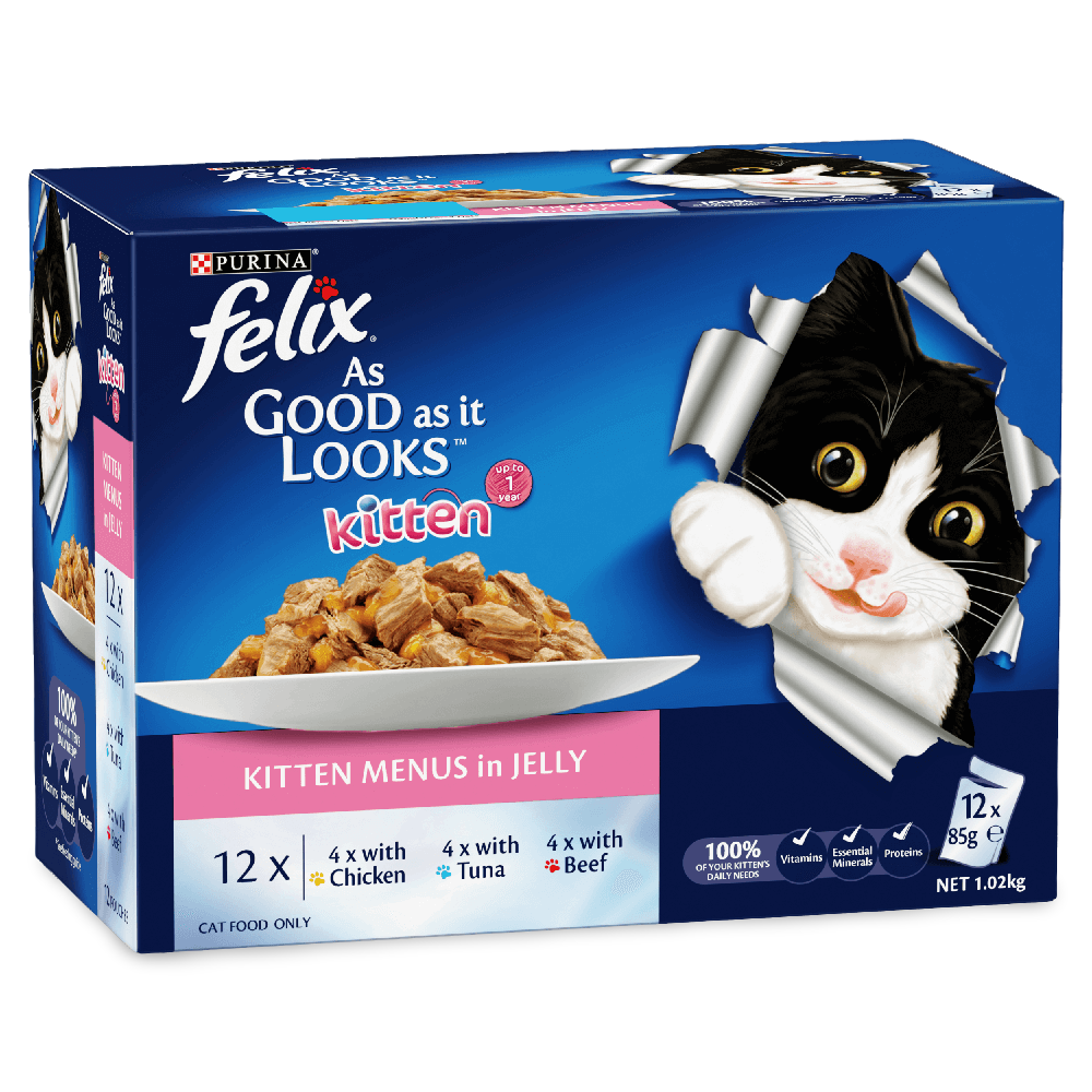 Wet Cat Food Kitten Menus In Jelly Pouches