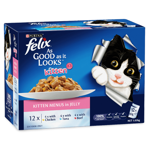 Wet Cat Food Kitten Menus In Jelly Pouches