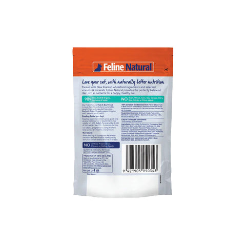Feline Natural Hoki & Beef Feast Pouch Wet Cat Food 85g x 12