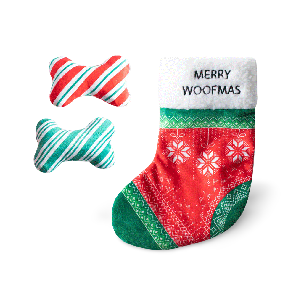 Merry Woofmas Plush Dog Toy