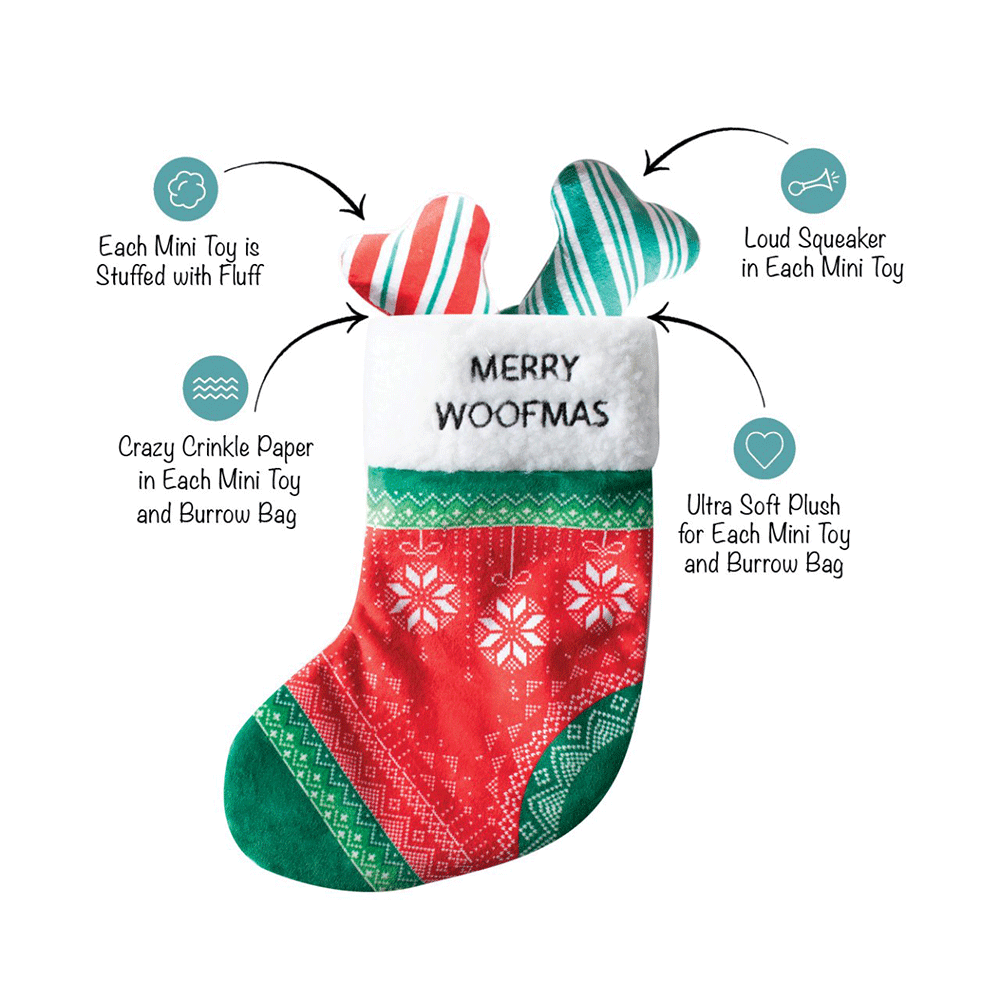 Merry Woofmas Plush Dog Toy