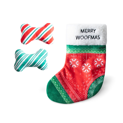 Merry Woofmas Plush Dog Toy