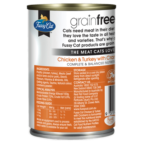 Grain Free Wet Food Adult Chicken And Turkey With Cranberry