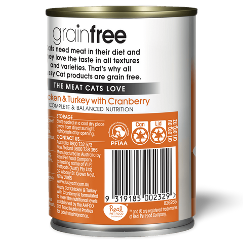 Grain Free Wet Food Adult Chicken And Turkey With Cranberry