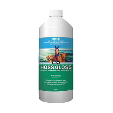 Troy Hoss Gloss Medicated Shampoo For Horses And Dogs