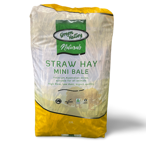 Green Valley Naturals Straw Hay Mini Bale For Small Pets