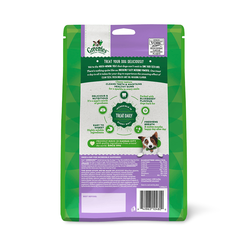 Blueberry Flavour Petite Dog Dental Treats