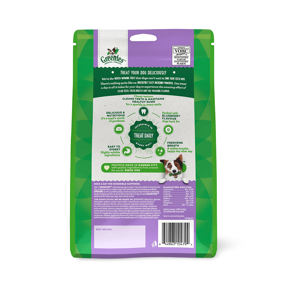 Blueberry Flavour Teenie Dog Dental Treats