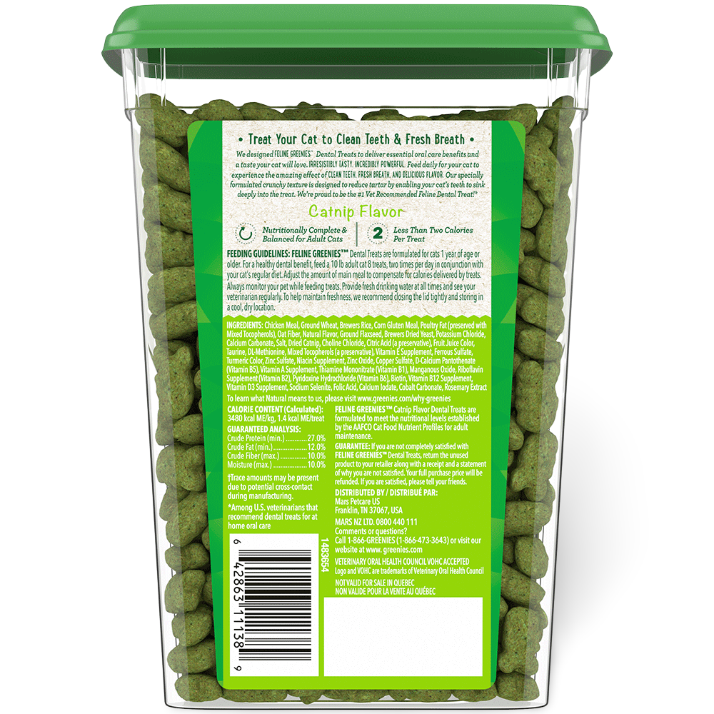 Feline Treats Dental Catnip Flavour Tub