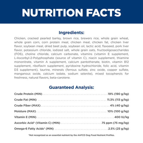 Chicken & Barley Recipe Adult Dry Dog Food