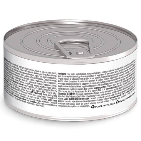 Adult Indoor Savory Chicken Entree Canned Cat Food