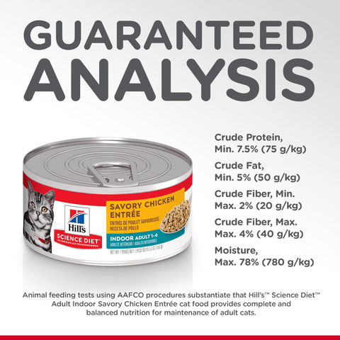 Adult Indoor Savory Chicken Entree Canned Cat Food