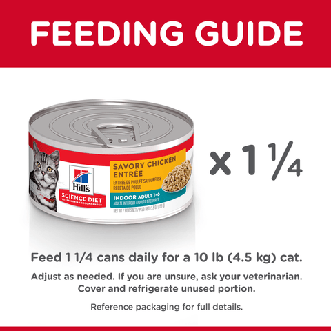 Adult Indoor Savory Chicken Entree Canned Cat Food