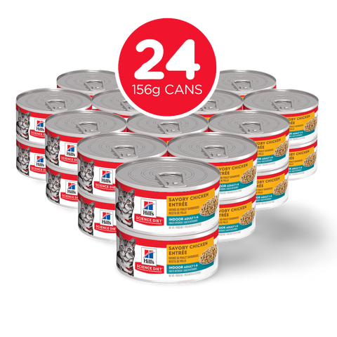 Adult Indoor Savory Chicken Entree Canned Cat Food