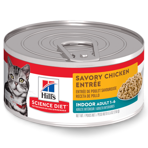 Adult Indoor Savory Chicken Entree Canned Cat Food