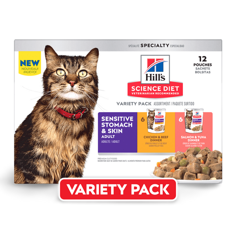 Adult Sensitive Skin And Stomach Variety Pack Cat Food Pouches