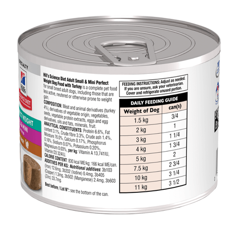 Perfect Weight Turkey Small Mini Adult Wet Dog Food