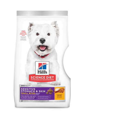 Sensitive Skin & Stomach Chicken Small Bites Adult Dry Dog Food