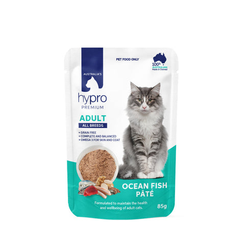 Hypro Premium Grain Free Ocean Fish Paté for Adult Cats 85g x 12