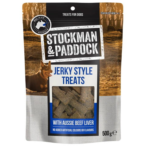 Stockman & Paddock Aussie Beef Jerky Style Dog Treats 500g