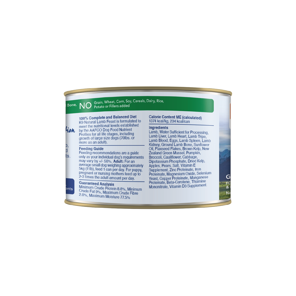 Grass-Fed Lamb Feast All Lifestage Wet Dog Food