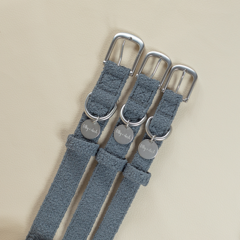 Boucle Small Dog Collar in Charcoal Grey