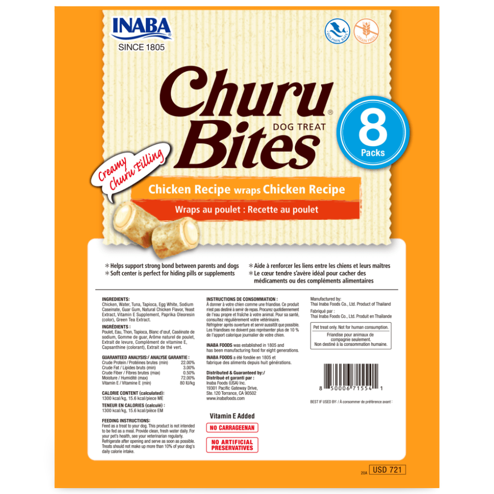 Churu Bites Chicken Wraps Chicken Recipe Dog Treats