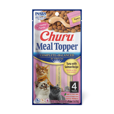 Churu Complete And Balanced Meal Topper Tuna Salmon Recipe Cat