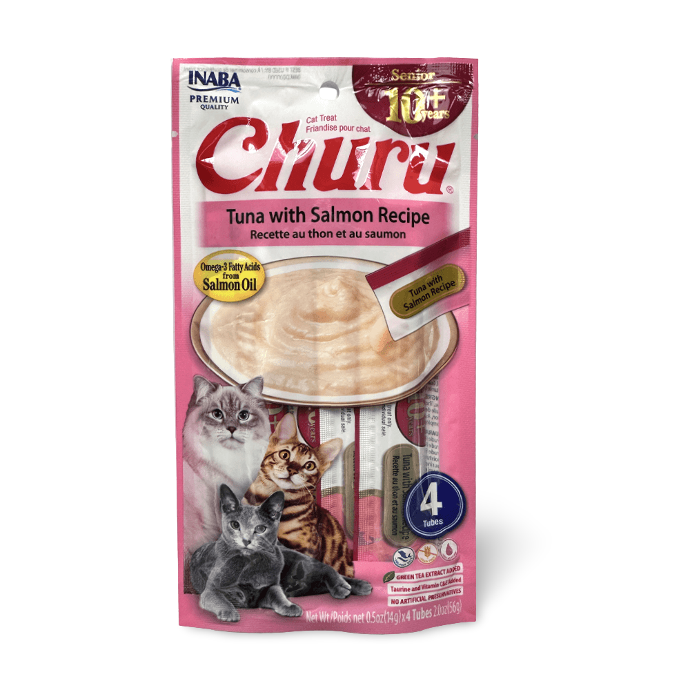 Churu For Senior Cat 10 Plus Tuna With Salmon Recipe Cat Treats