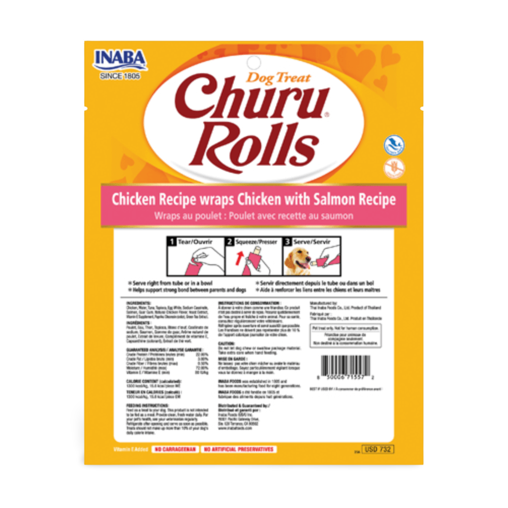 Churu Rolls Chicken Recipe Wraps With Salmon Recipe Dog Treat