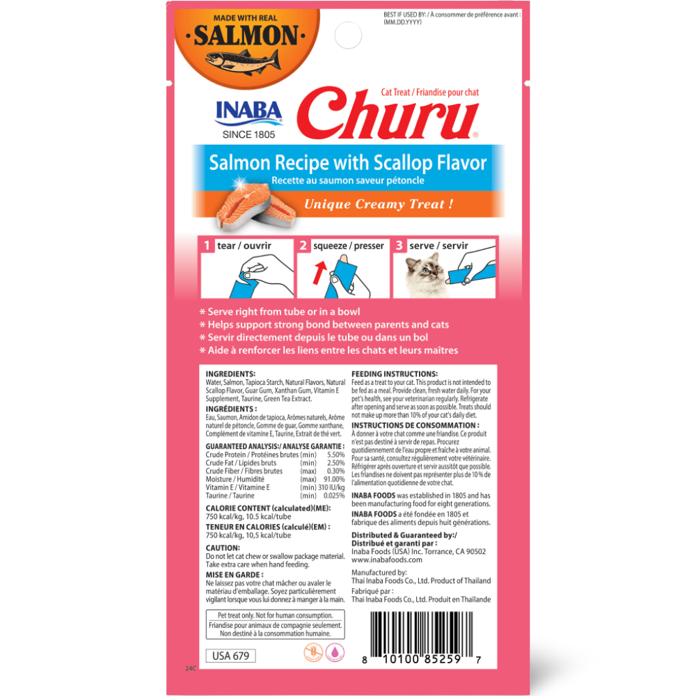 Churu Salmon With Scallop Recipe Cat Treats